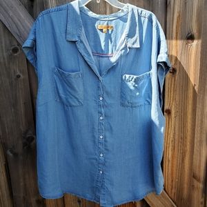 Jack's Girlfriend Tencel Chambray top sz 3x